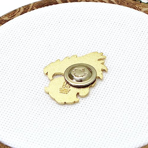 Awesome Pattern Studio Needle Minder Set - Mandala Dragon Magnetic Needle Minder + 2 Needle Threaders. Enamel Pin for Cross Stitch, Embroidery and Craft - size: Dragon Set #1