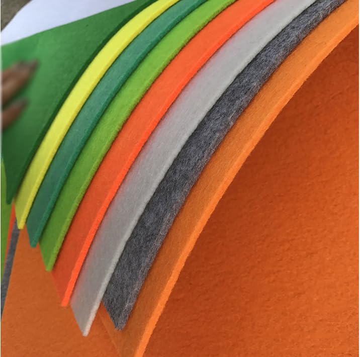 YYCRAFT Super Thick Stiff Felt Sheets Thick Felt 9 Inch X 12 Inch (Thickness:3.2mm) - 15 Pcs Pack, White - color: White