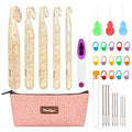 Vodiye 5 Sizes Large Crochet Hooks Set, 10-15 mm, Ergonomic Design - size: 5 Size(12.0-25.0mm)