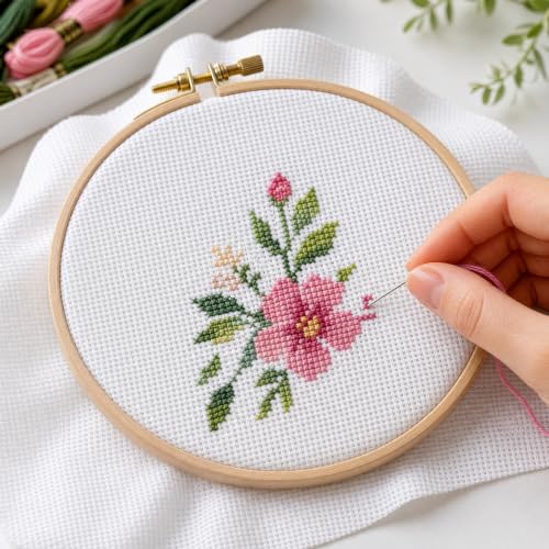 13 Mesh Needlepoint Canvas - 23.6" x 17.7" Blank Needle Point Canvas for DIY Embroidery and Needlepoint Projects, Easy to Cut for Coasters, Bookmarks, Ornaments and Craft Designs - color: White