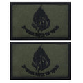 Israeli Flag of Flames Embroidered Patches Appliques, Tactical Combat Armband Badges with Hook and Loop Fastener Backing, 3.15 x 1.97 Inch, 2-Pack - color: color_j