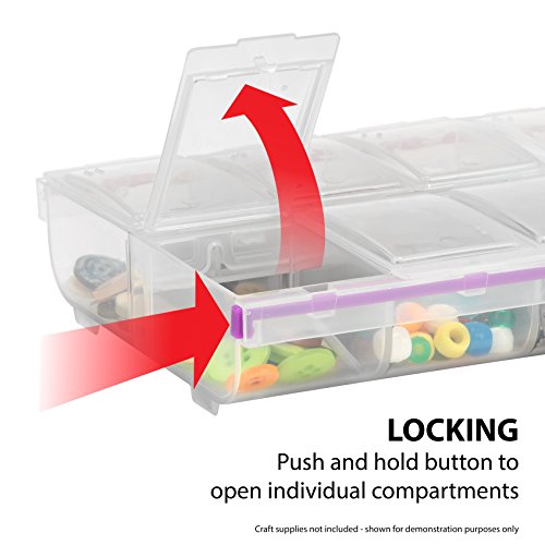 Craft Mates Craft & Sewing Supplies Organizer, 14 Locking Compartments, 3XL - style: 14 Locking Compartments (3XL)