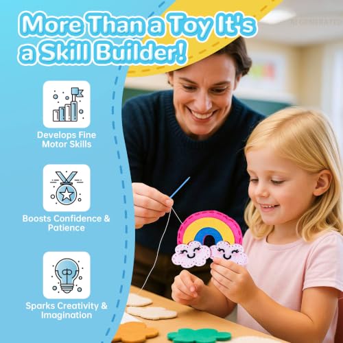 Cymbana Kids Sewing Kit, DIY Felt Plush Animals Unicorn Sewing Kit for Kids - color: Unicorn