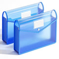 2 Pack Plastic Expanding File Folder, Fit Letter/A4 Size, Blue - color: Blue