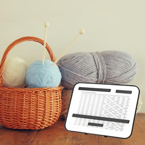 Knitting Pattern Holder with 4 Replacement Black Magnets, Knitting Chart Keeper Cross Stitch Pattern Holder for Crochet, Cross Stitch Supplies & Accessories, 11.22" Lx7.28" W - size: 11.81"L x 8.27" W