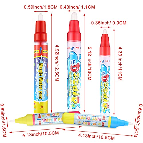 Tenare 10 Pcs Water Doodle Pens for Kids Water Mat Water Book, Refill Pens