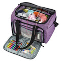 Coopay Crochet & Knitting Tote Bag - Large Organizer for Yarn, Hooks, Needles & Craft Tools - color: Elegant Purple