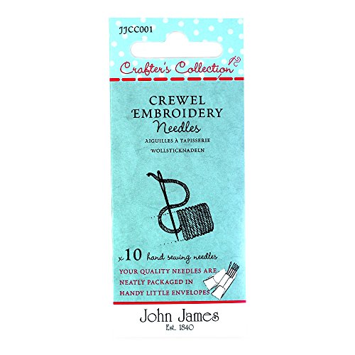John James Crafter's Collection Crewel Embroidery Needles x 10 Sizes 18,20,22