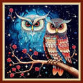 Foxdiviy Stamped Cross Stitch Kits Full Range of Embroidery Needlework Starter Kits for Beginners Adults 11CT Embroidery Patterns Art Crafts DIY Needlepoint Kits-Colorful Owl 18x18 inch - color: Stamped Set 15
