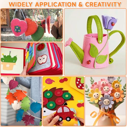 45 PCS Felt Fabric Sheets 8 x 12 Inch 2mm Craft Felt Sheets - size: 8x12in