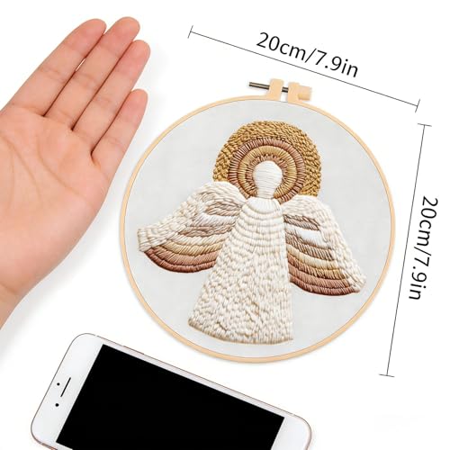 Nativity Cross Stitch Kit, Hand Embroidery Kit for Adults Christmas Decor - color: fugu-1