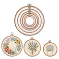 6PC Round Embroidery Hoops, Decorative Cross Stitch Hoops,Imitated Wood Frame for Embroidery Art Craft Sewing and Ornaments,6 Different Size（8/10/13.5/17/21.5/26cm，3.1/4/5.3/6.7/8.5/10.24inch）