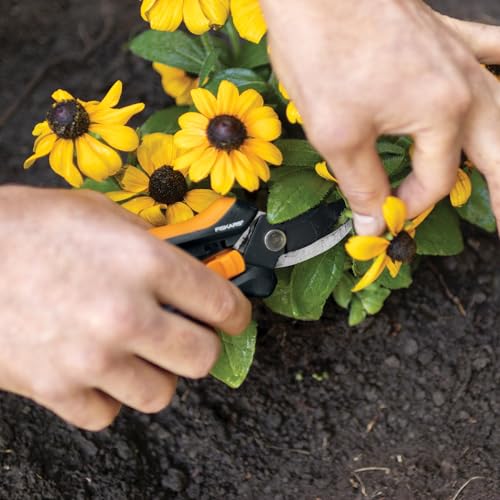 Fiskars Floral Bypass Pruning Shears, Garden Clippers for Deadheading, 10.75 x 3.88 inches (Pack of 6) - style: Floral Pruner (Pack of 6)