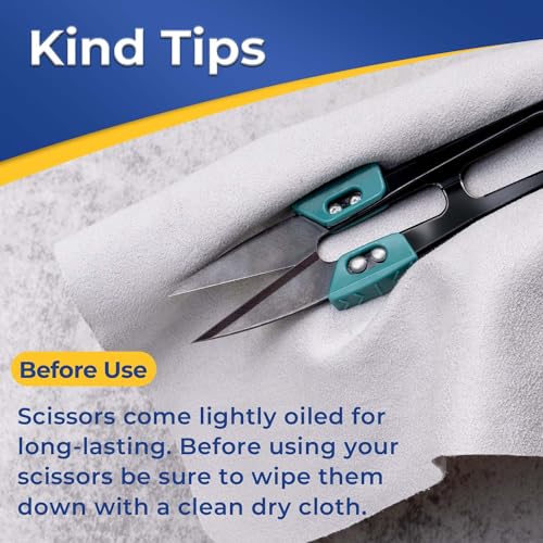 Damita 4.2 inch Sewing Scissors - Wider Handle Thread Snips (2 pack)