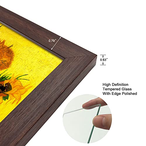 4x6 Picture Frame Set of 6 with Real Glass for Pictures 4x6 Without Mat,Wall or Tabletop Gallery Photo Frames Walnut - color: Walnut, size: 4x6(set of 6)