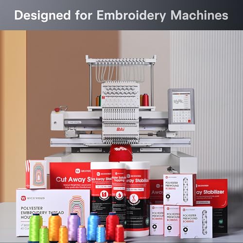 BAI Tear Away Stabilizer for Embroidery 2.0oz, 12"x12" 100 Sheets - color: 12"x12" 100 sheets