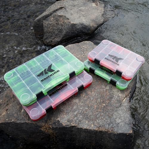KastKing Utility Tackle Boxes, 3600 and 3700 Fishing Tackle Trays - color: Green Camouflage, size: 3600(4Pack)
