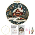 Huacan Embroidery Kit for Beginners Adults, Easy Needlepoint Kits for Adults with Stamped Embroidery Patterns. (House) - style: House