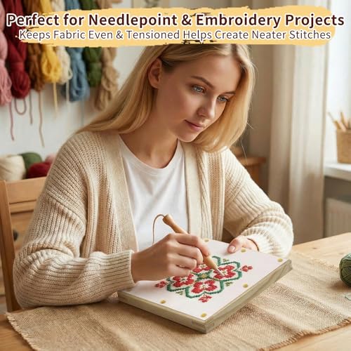 12-Pc Needlepoint Stretcher Bars Kit for Needlework & Embroidery - color: Wood-14,16,18,20,22,24 Inch 12pcs