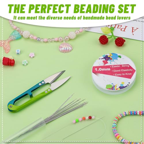 UOOU 26 Pcs Big Eye Beading Needles Set Bead Needles for Seed Beads