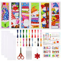 ORIGACH 6 Set Gnome Reading Cross Stitch Bookmark Kit for Beginner - style: Gnome Reading