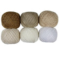 KCS Mercerized Pearl Cotton Thread Size 8 Crochet Needlework Embroidery Threads Ball (6, 01) - color: 01