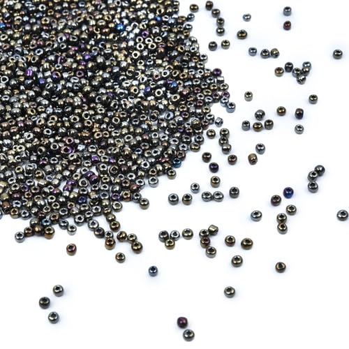 8/0 3mm Tiny Brown Glass Seed Beads for Jewelry Making Japanese Round rocailles DIY Craft Approx.1600Pcs - color: Brown, size: 3mm 8/0