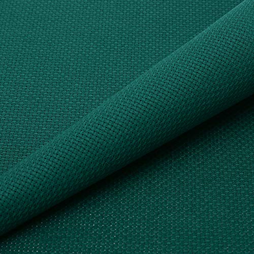 Aida Cloth 14 Count Cross Stitch Fabric,19×28inch (14CT, Green) - color: Green, size: 14CT