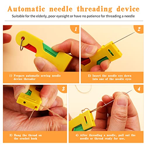 Fedmut 42 Pcs Drawstring Threader Tool Set Needle Threaders for Hand Sewing - color: 42pcs