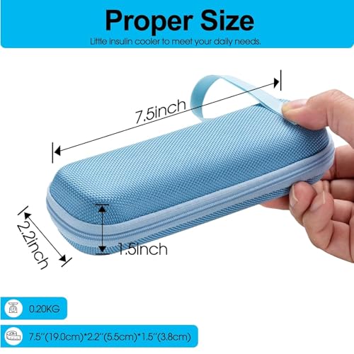 sijidou Insulin Cooler Travel Case, Portable Insulin Travel Case, Insulin Cooling Cases Insulated Organizer for Insulins Pens (Blue) - color: Blue