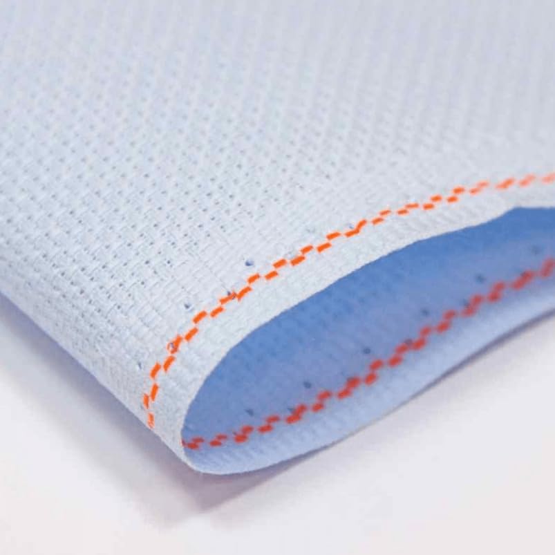 Wizardi Stern-Aida 14 Count Pale Blue 3706/5130. Needlework Canvas, Cross-Stitch Fabric, Embroidery Cloth, Needlepoint Canvas. 100% Cotton. Precut Zweigart - color: Pale Blue