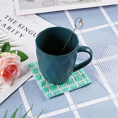 Caydo 8 Pieces 7 Count Plastic Canvas Sheets, Plastic Mesh Sheet - color: Clear White - 8pcs