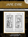 Jane Eyre: Modern Blackwork Embroidery Pattern (Perfect Bound)