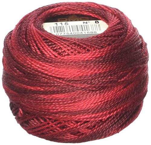 DMC Pearl Cotton Ball Size 8 87yd, Variegated Carnation
