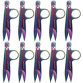 JubileeYarn Professional Multi-Purpose Titanium Precision Trimmer - Rainbow - 10 Pairs - color: Titanium - Rainbow, size: 10 Pairs