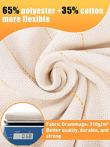 40×40in Durable Yet Forgiving Overlocking Tufting Cloth with Marked Lines - size: 40 × 40 inch