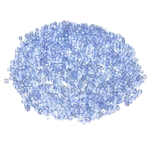 GLRXMX 2100Pcs Glass Beads 2mm Round Seed Beads for Jewelry Making - color: Skyblue