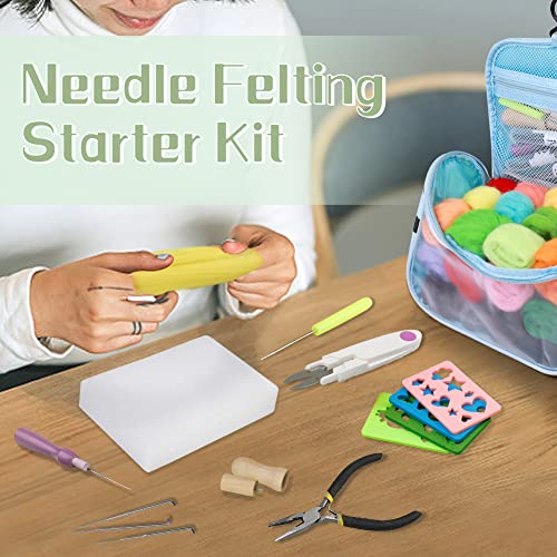JUPEAN Needle Felting Kits for Beginners Adults 50 Colors Wool Felting Kit - style: Style C