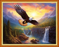 Magxvouy Cross Stitch Kits Stamped Full Range of Embroidery Kits,Cross Stitch Patterns Needlework Kits for Beginners 11CT Printed Kits&Eagle Sunrise 16x20 inch - color: Artcolor17