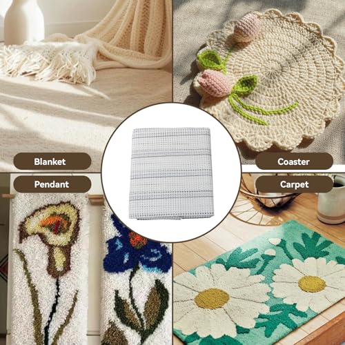 HERCHR Latch Hook Canvas,Rug Making Canvas Latch Hooking Mesh Fabric Blank Rug Hooking Mesh Canvas Kit DIY Mesh Sheet Multipurpose Rug Hooking Mesh for Embroidery Knit(100 * 150cm) - color: 100*150cm