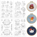 Peacoblue Animals Wearing Flowers Stick and Stitch Embroidery Patterns - color: Animals Wearing Flowers