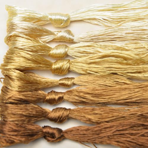 100% Mulberry Silk Embroidery Thread 8 Colors 110m Each (54) - color: C54