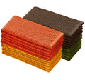 COTTON CRAFT Amazing Kitchen Towel - 12 Pack 100% Cotton Waffle Terry Towel - color: Harvest Multi, size: 12 Pack
