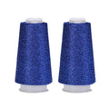 Truevalue 2 Balls Accessory Lurex Yarn, Shining Glitter Metallic Knitting-in Yarn, Sparkle Thread for Knitting and Crochet Sweater Shawl 5000 Yards (Sapphire Blue) - color: Sapphire Blue