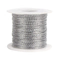FOIMAS Silver Metallic Cord,Tinsel String Thread for Craft Jewelry Making Braids Gift Wrapping Hanging Ornament,109 Yards - style: Silver
