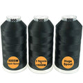 New brothread Huge Spools Embroidery Machine Thread -3xBlack - color: 3xBLACK