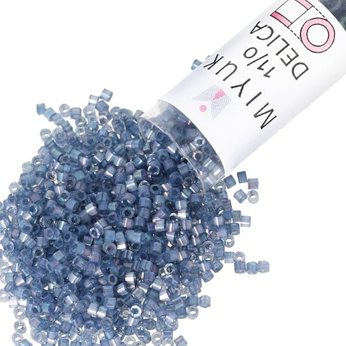 Miyuki Delica Seed Beads - color: DB1882 - Silk Inside Dyed Bayberry