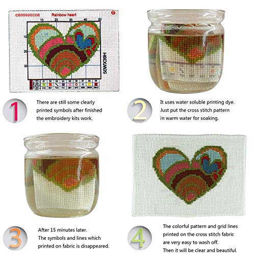 Cross Stitch Stamped Kits 11CT 21X18 inch Holiday Gift Pre-Printed Cross-Stitching Starter Patterns for Beginner Adults, Embroidery Needlepoint Kits Christmas Deer - color: Christmas Deer 21x18 inch
