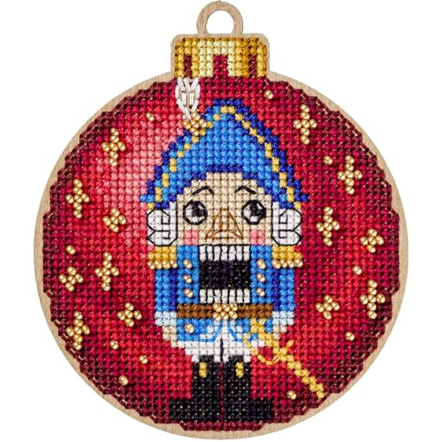 Wizardi Wonderland Crafts Cross-Stitch kit on Wood FLW-004 - color: Blue nutcracker