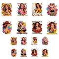 ANATTASOUL Cool Lady with Sunflowers 16PCS Heat Transfers Ready to Press - style: Cool Lady with Sunflowers